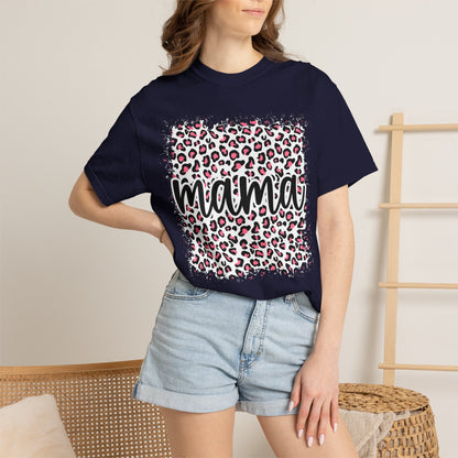 Pink Cheetah Mama Graphic T-Shirt