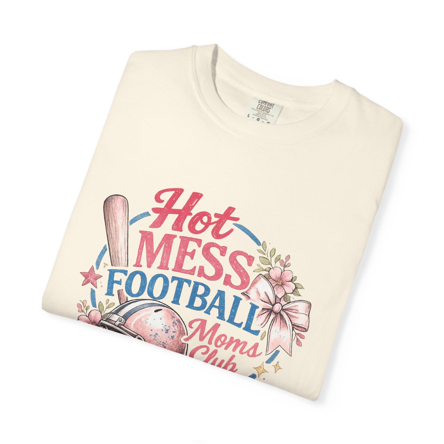 Hot Mess Football Moms Club T-Shirt