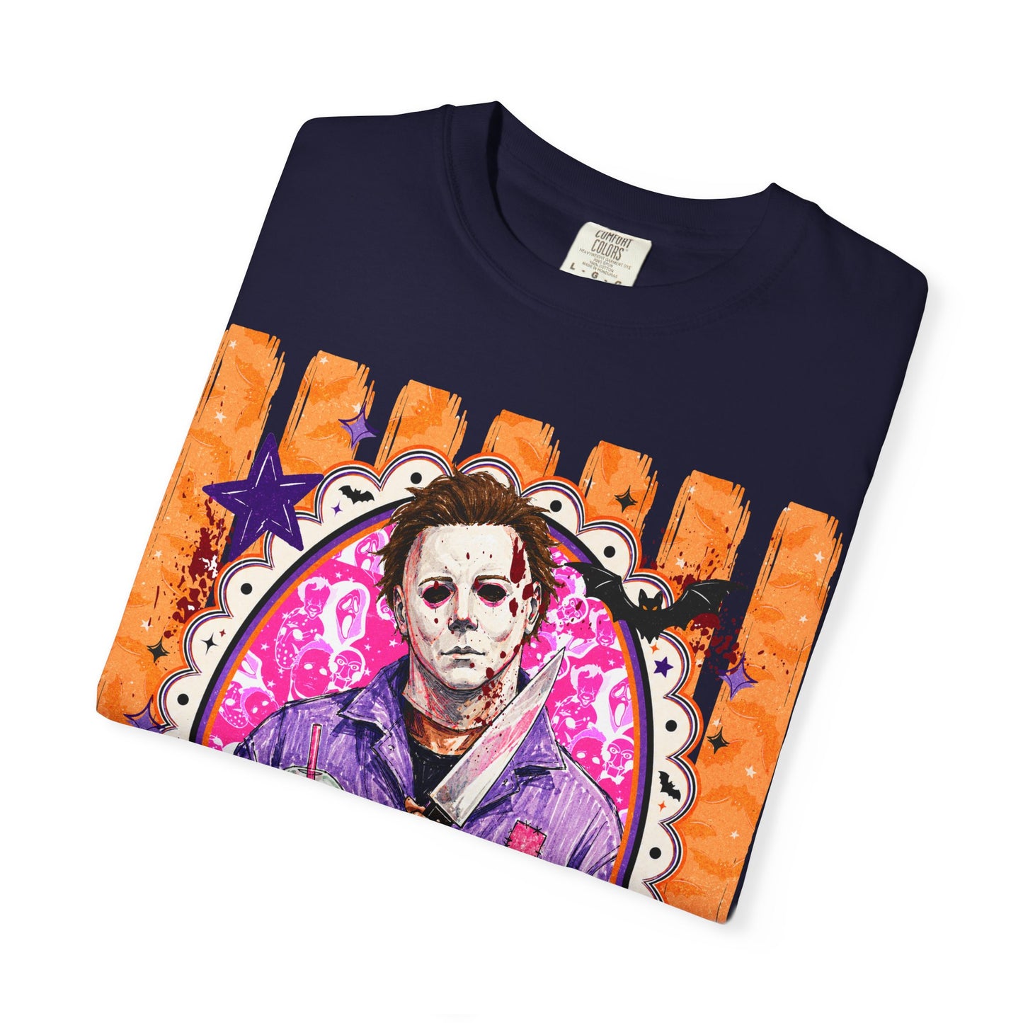 Horror Portrait T-Shirt — Retro Masked Killer Graphic Tee