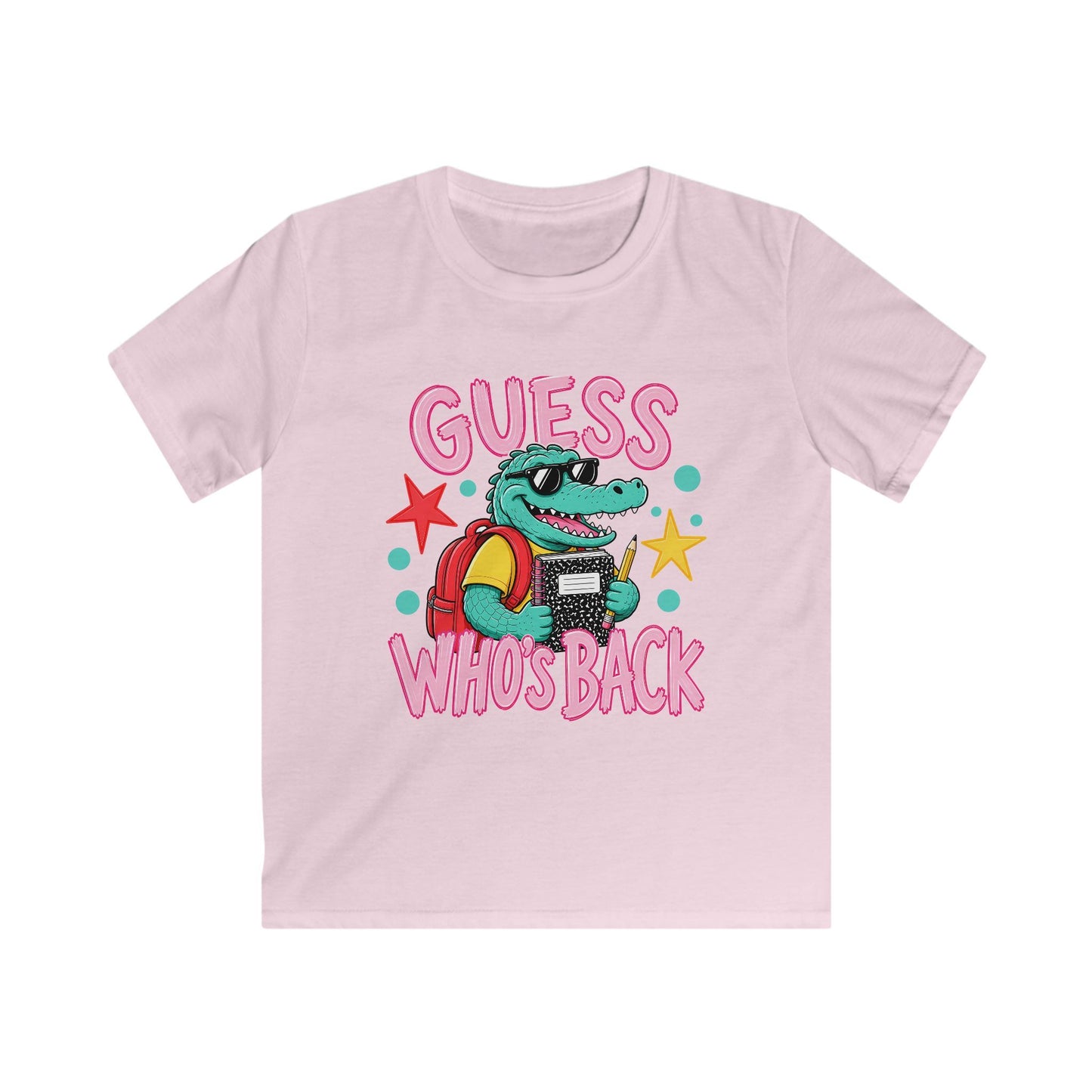Kids Tee — "Guess Who's Back / Back Again" Crocodile School Return Shirt