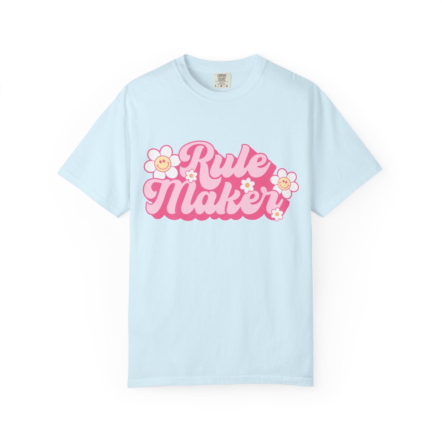 Rule Maker T-Shirt — Retro Floral Pink Graphic Tee