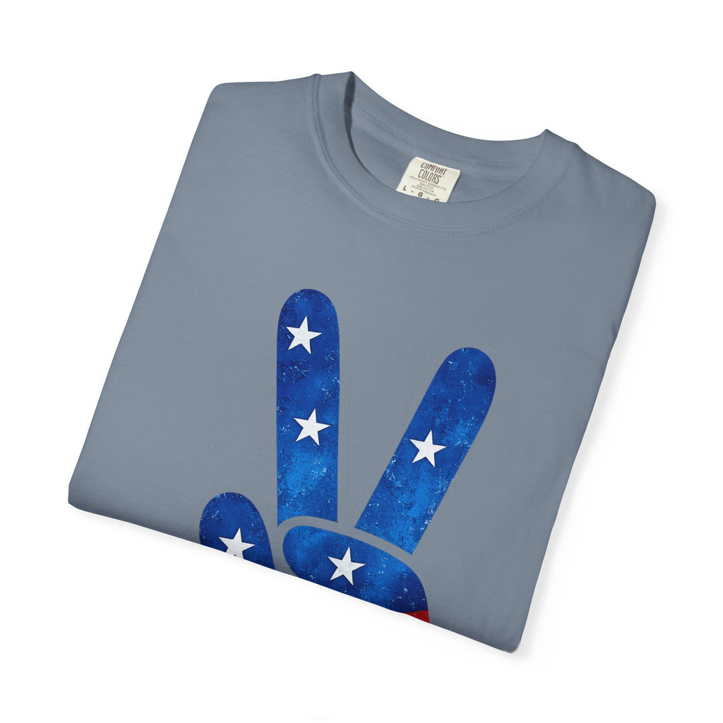 Peace Sign USA Flag T-Shirt – Patriotic Peace Graphic Tee