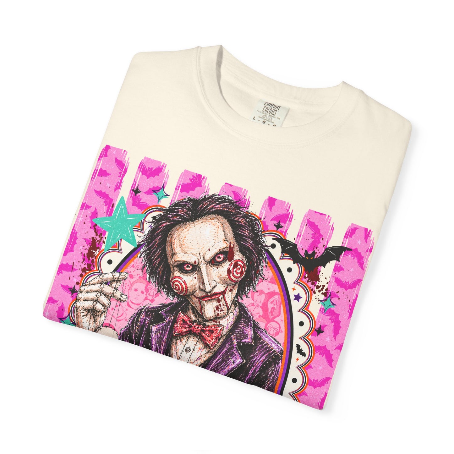 Horror Puppet Portrait T-Shirt — Creepy Ventriloquist Doll Art Tee