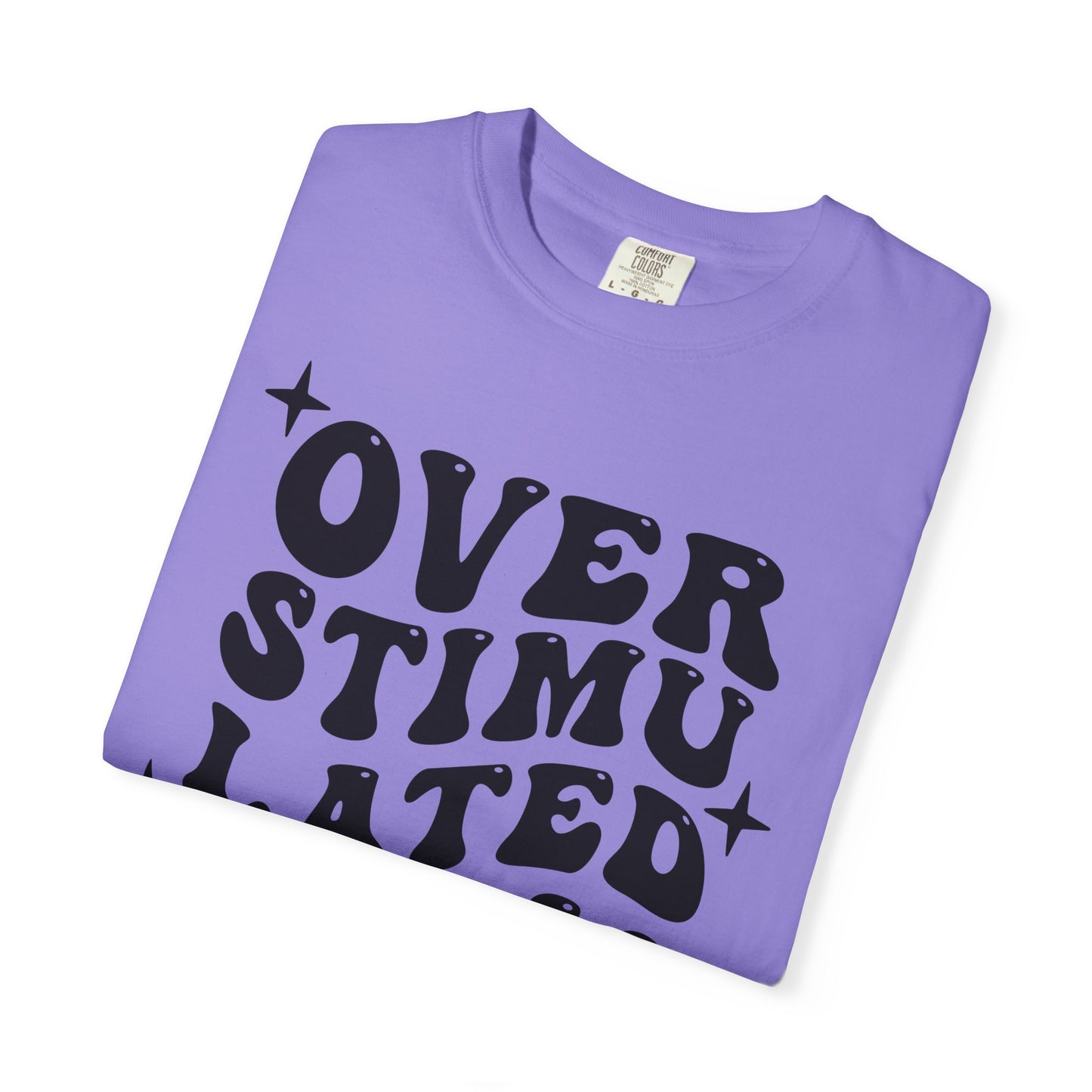 Overstimulated Moms Club T-Shirt — Retro Smile Graphic Tee for Busy Moms