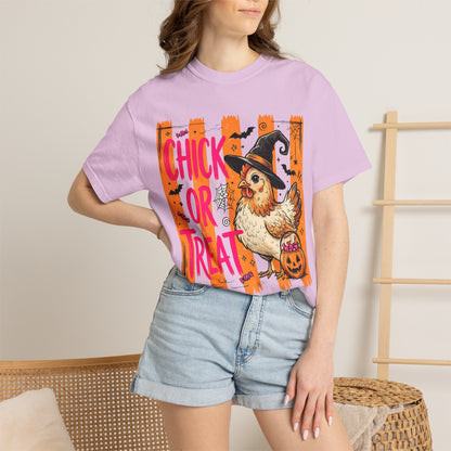 Halloween Chick Graphic T-Shirt "Chick or Treat"