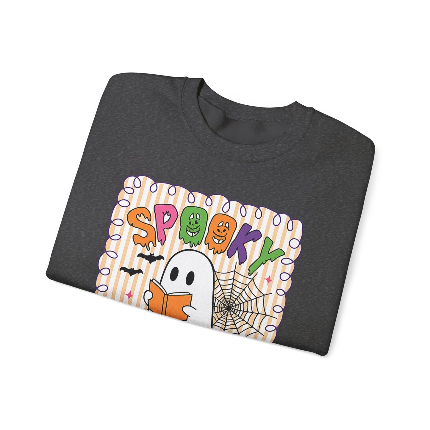 Spooky Teacher Sweatshirt — Cute Ghost Halloween Crewneck for Educators