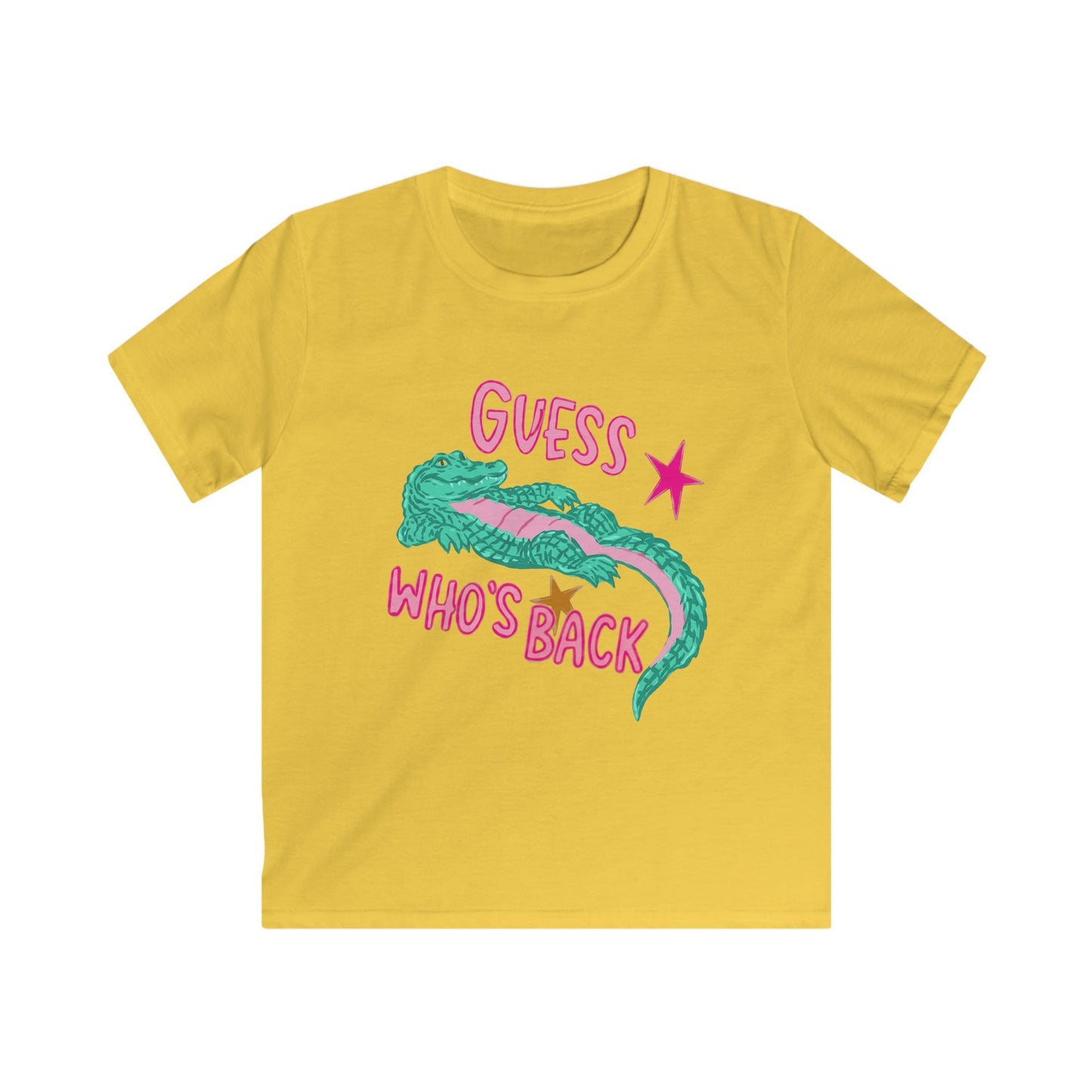 Kids Tee — 'Guess Who's Back' Crocodile Graphic Shirt