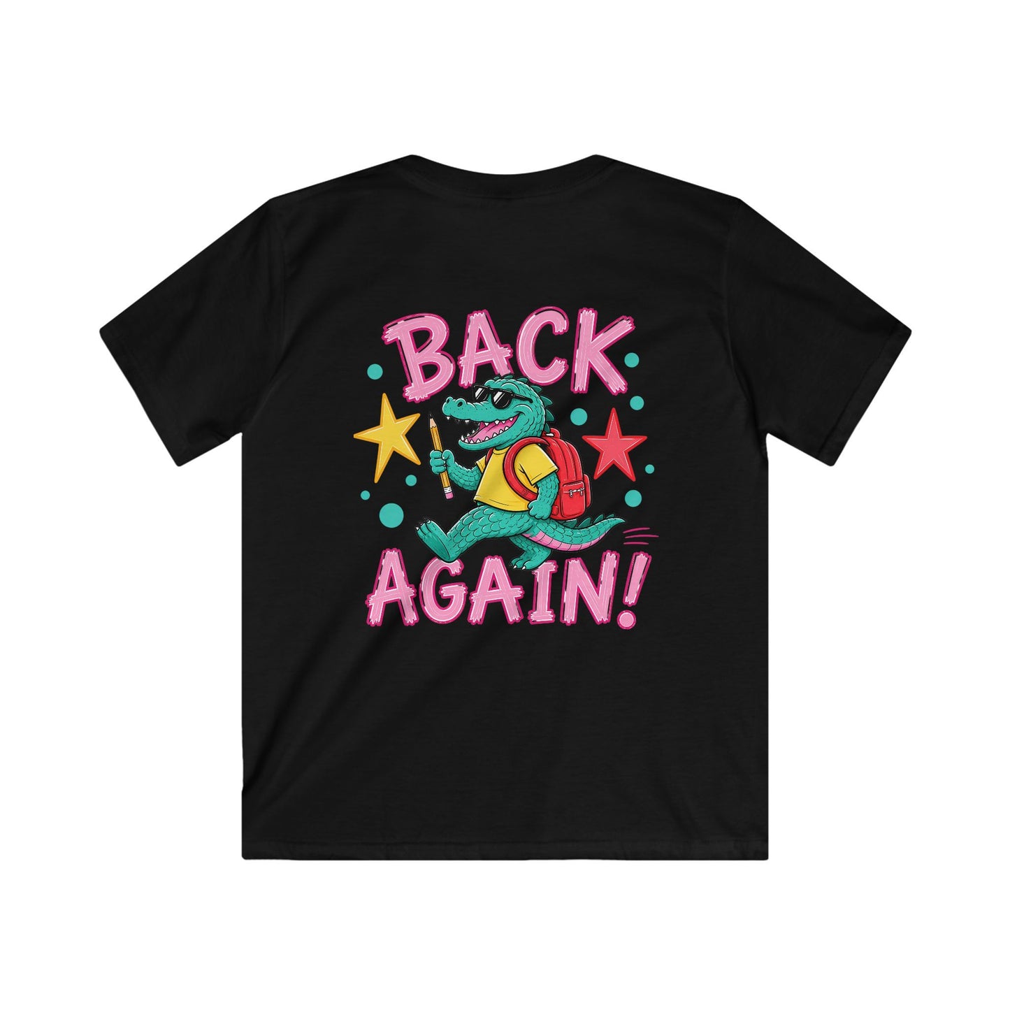 Kids Tee — "Guess Who's Back / Back Again" Crocodile School Return Shirt
