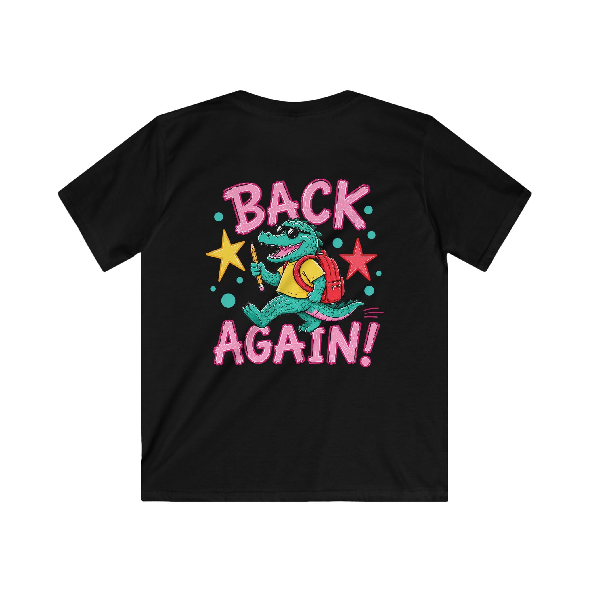 Kids Tee — "Guess Who's Back / Back Again" Crocodile School Return Shirt