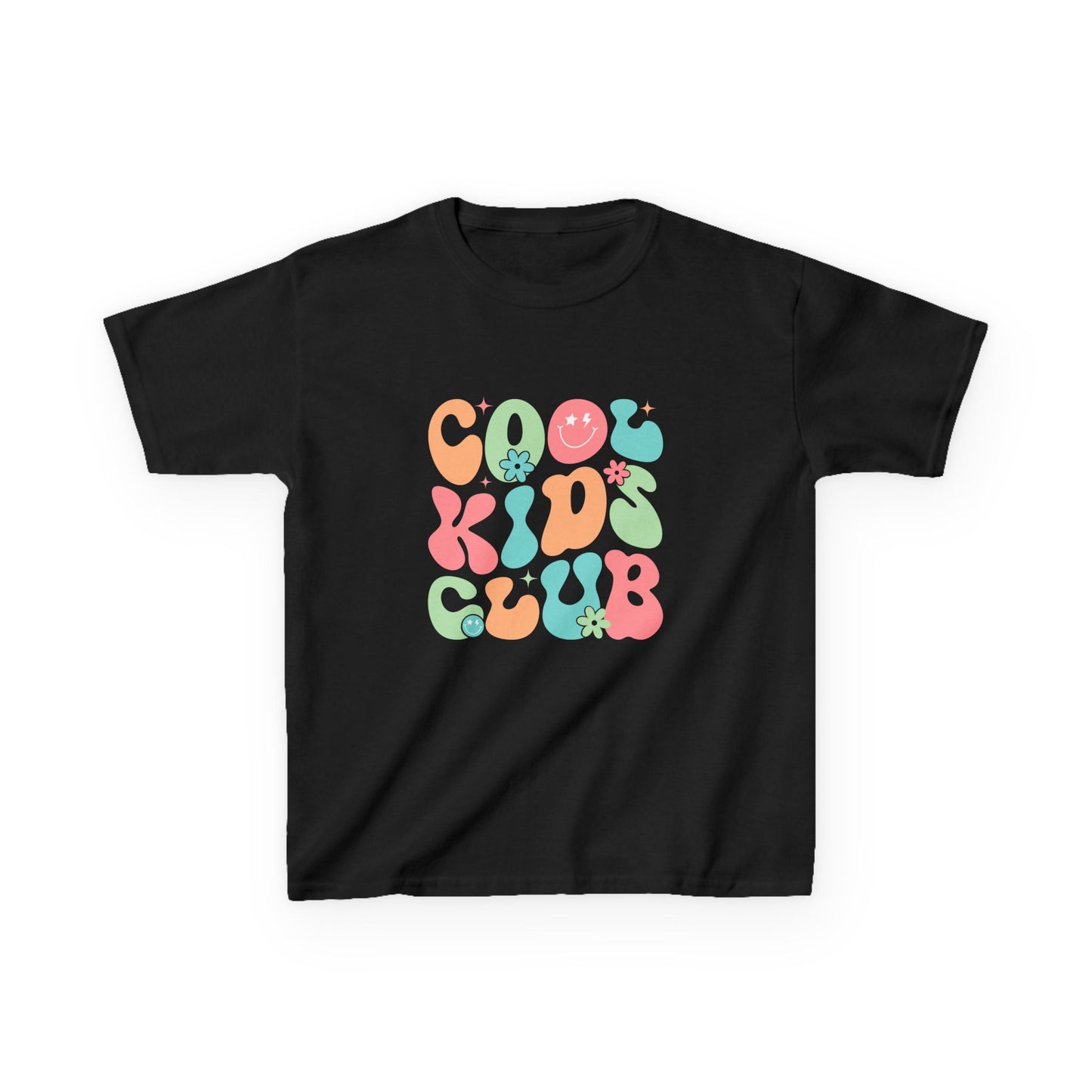 Kids Tee — "Cool Kid Club" Retro Bubble Letter Graphic