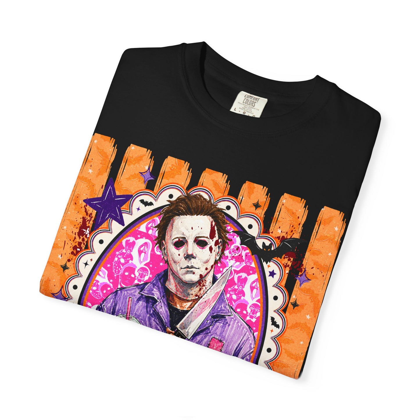 Horror Portrait T-Shirt — Retro Masked Killer Graphic Tee