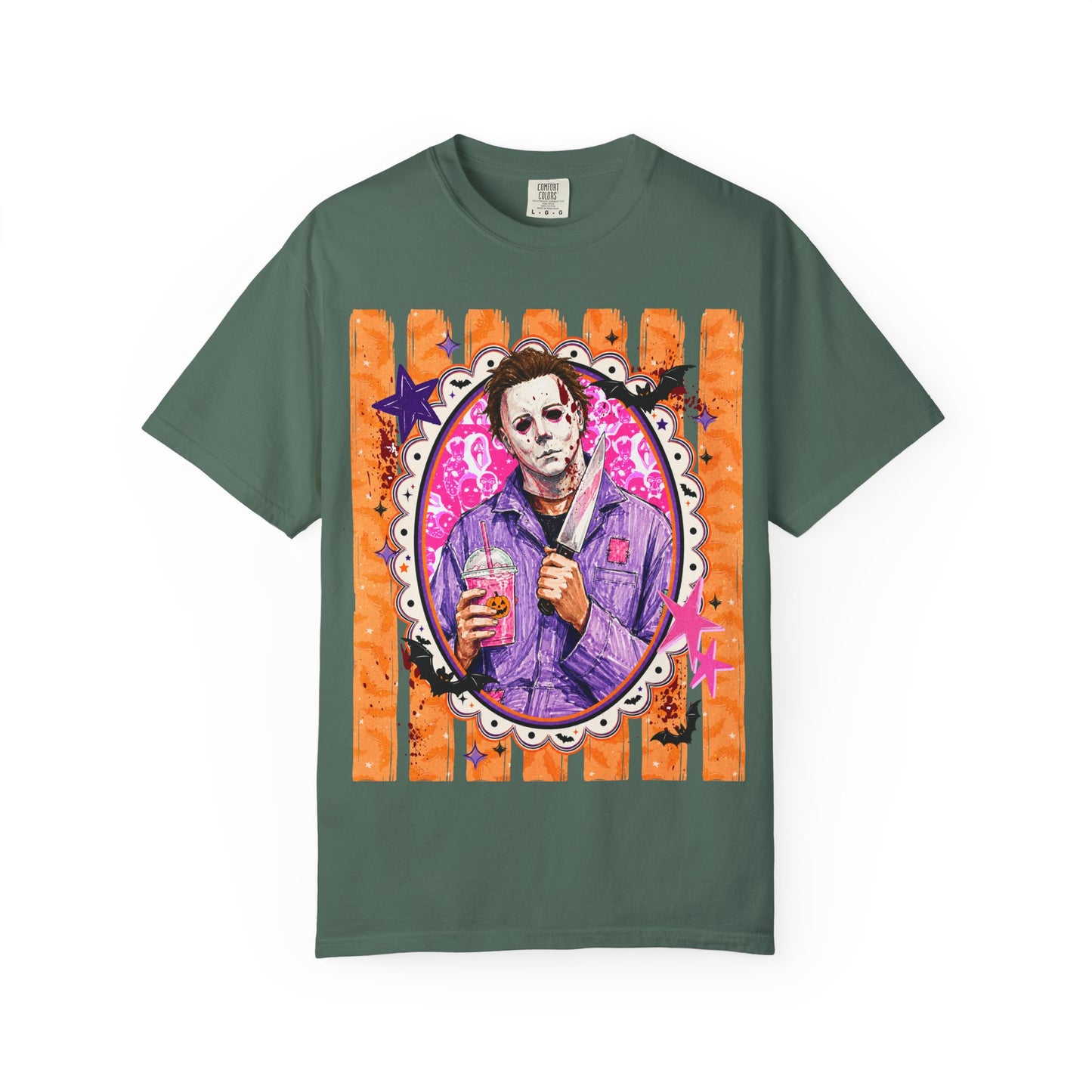 Horror Portrait T-Shirt — Retro Masked Killer Graphic Tee