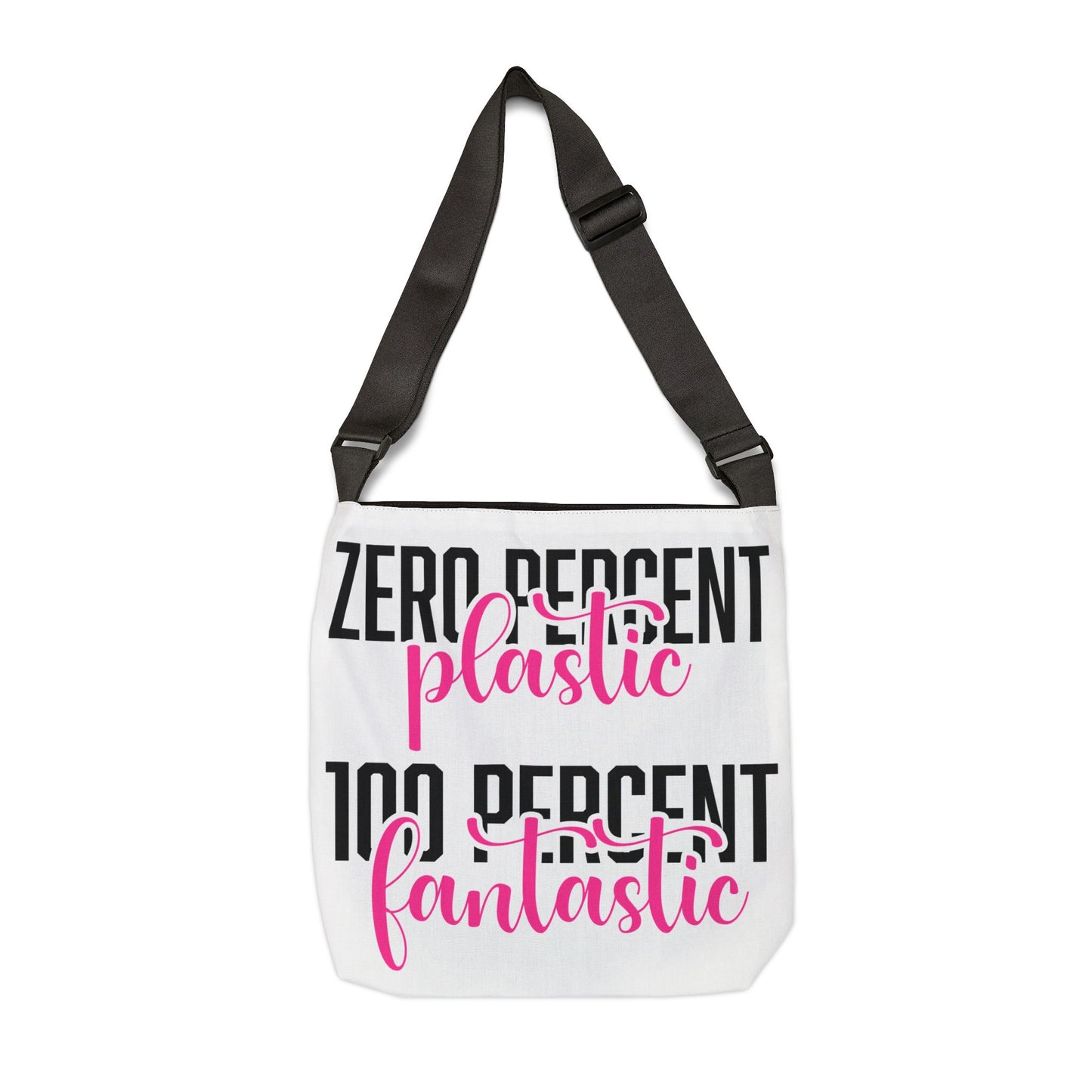 Adjustable Tote Bag — "Totes Fabulous" / "100% Fantastic" Graphic Crossbody Tote