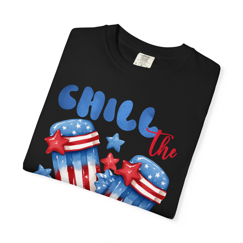 4th of July T-Shirt — "Chill the 4th Out" Patriotic Popsicle Tee