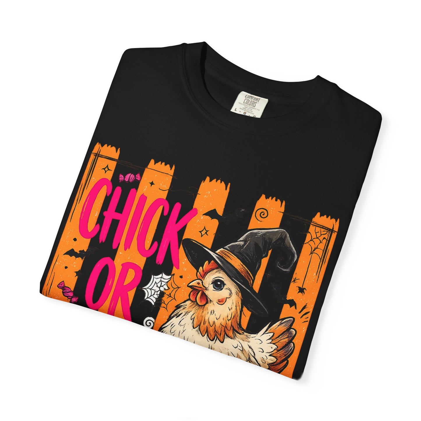 Halloween Chick T-Shirt – "Chick or Treat" Witch Chicken Pumpkin Tee