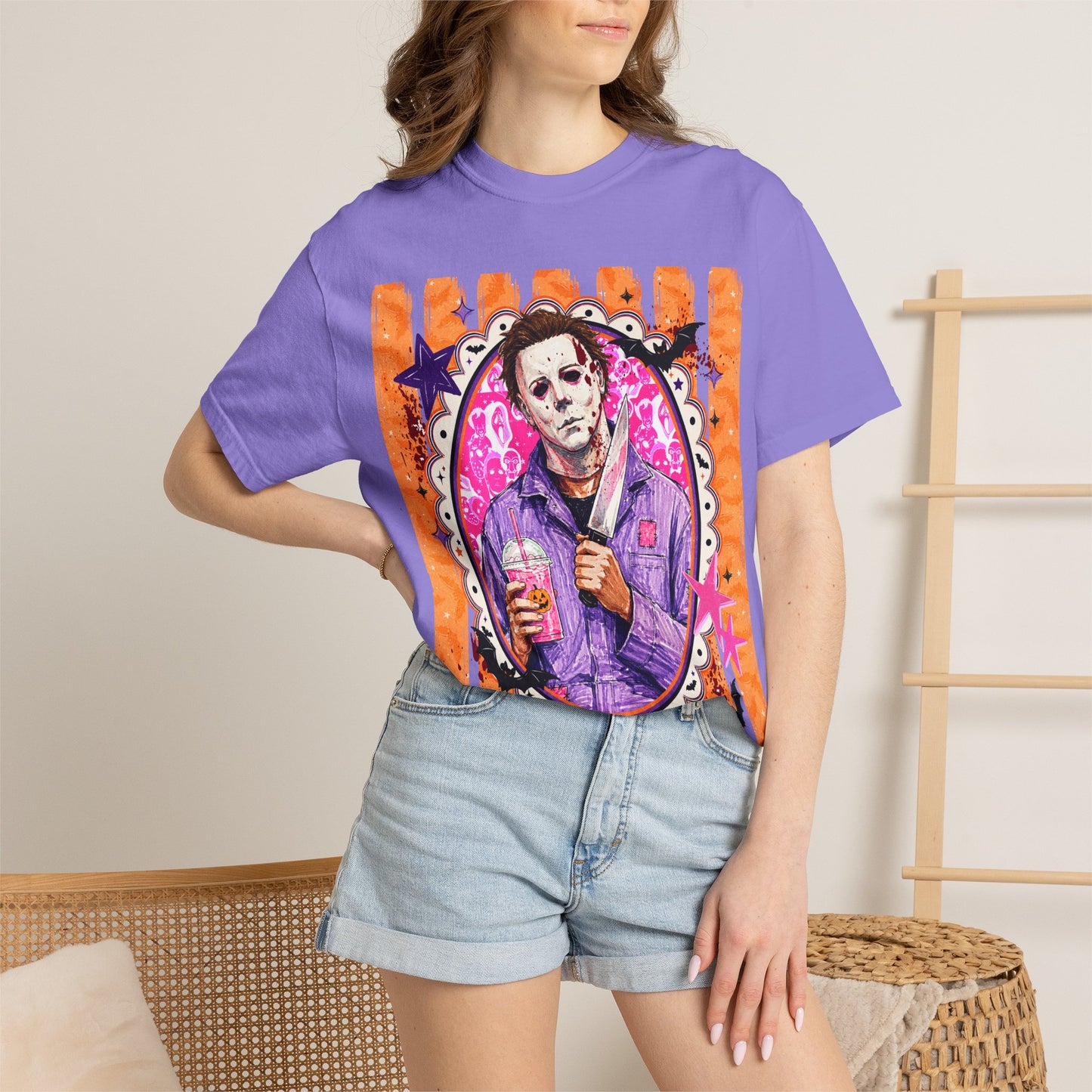 Horror Portrait T-Shirt — Retro Masked Killer Graphic Tee
