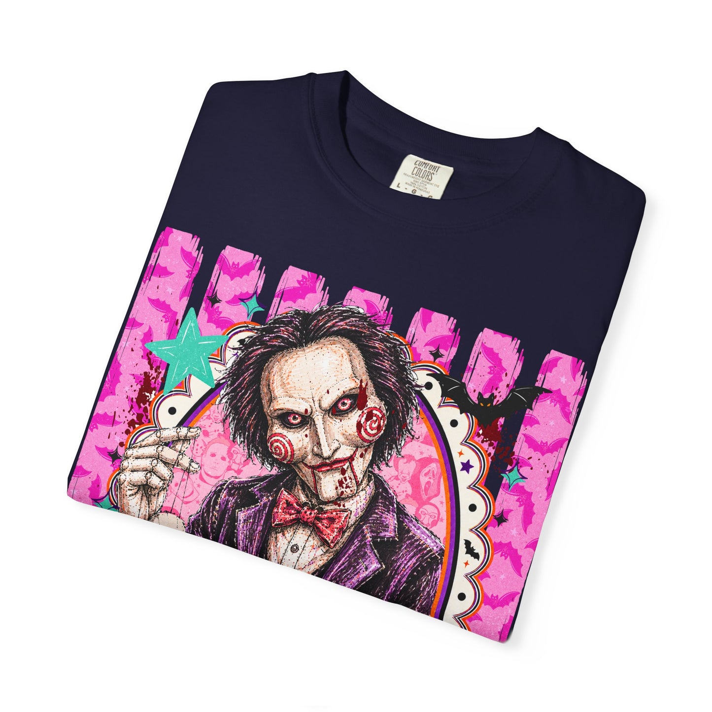 Horror Puppet Portrait T-Shirt — Creepy Ventriloquist Doll Art Tee