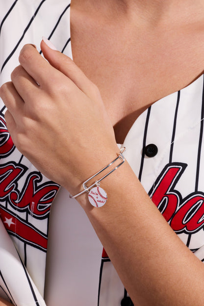 "You're A Catch" Baseball Charm Bangle
