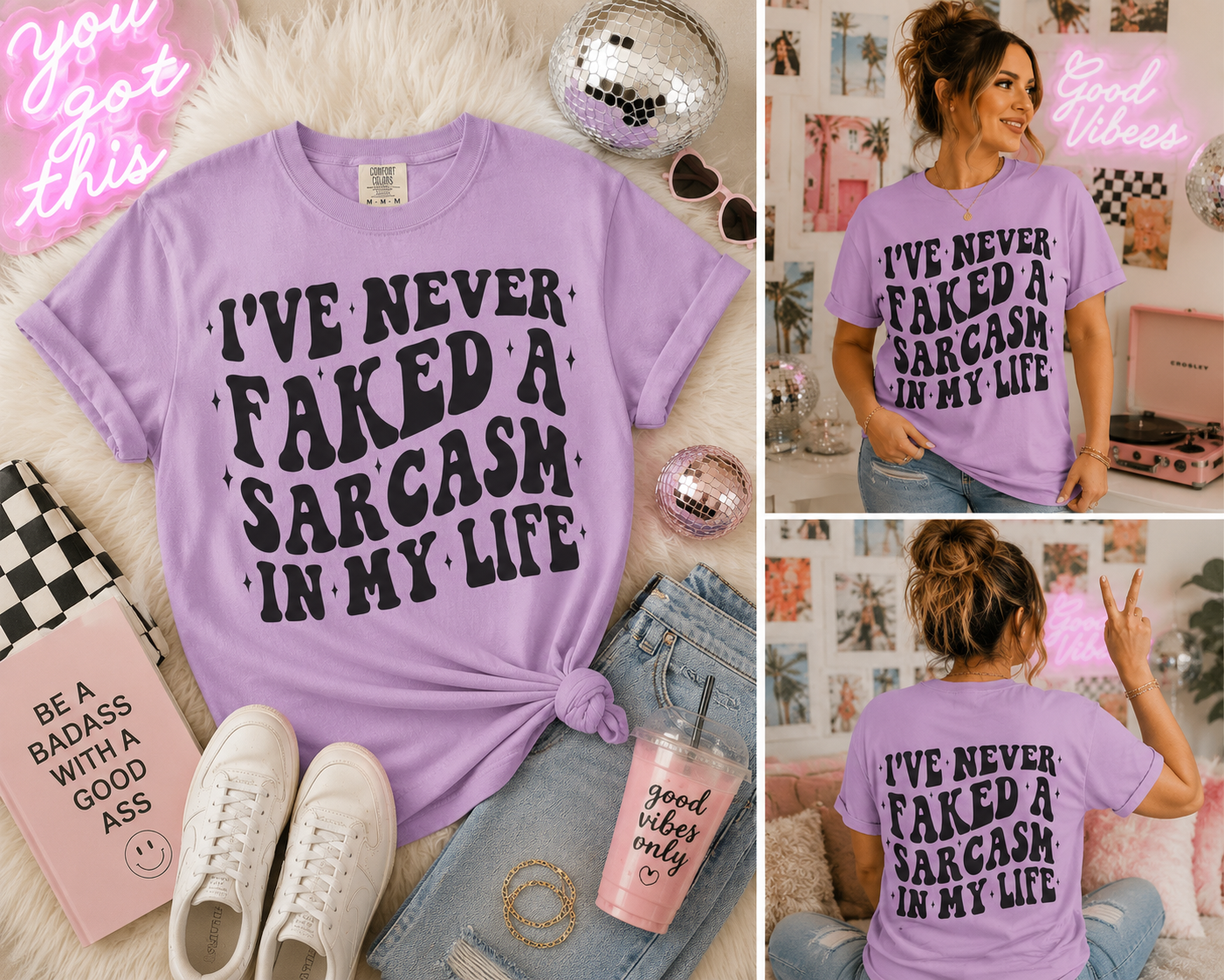 Sarcastic Quote T-Shirt — "I've Never Faked A Sarcasm In My Life" Graphic Tee