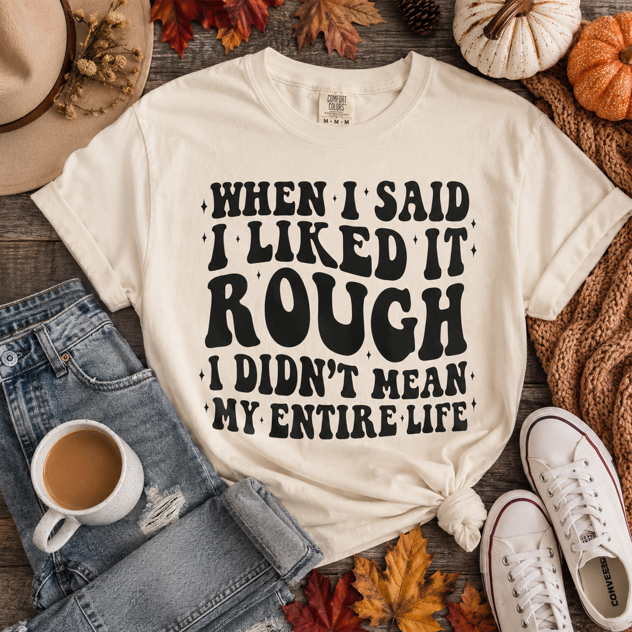 When I Said I Liked It Rough T-Shirt — Funny Vintage Quote Tee