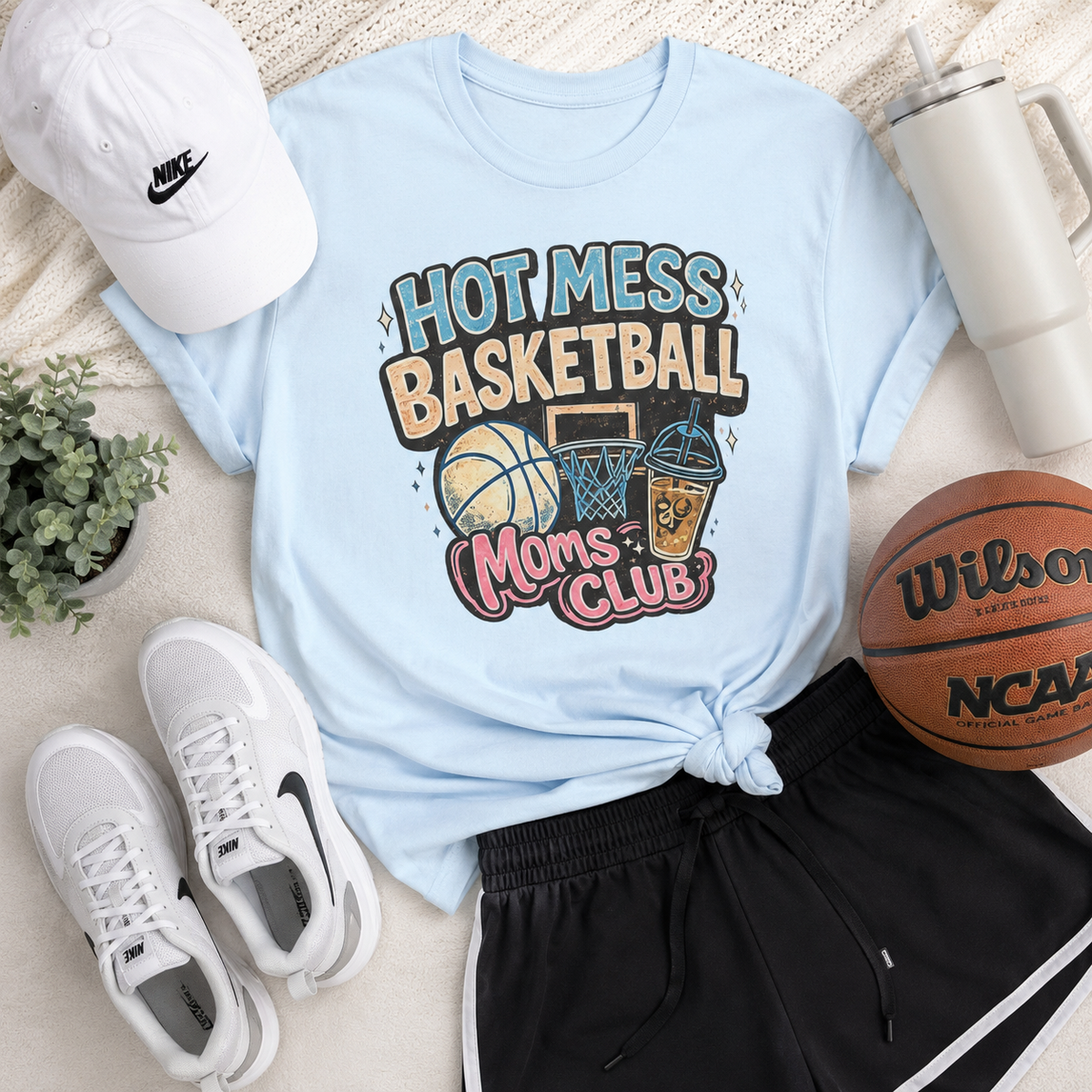 Hot Mess Basketball Moms' Club Graphic T-Shirt