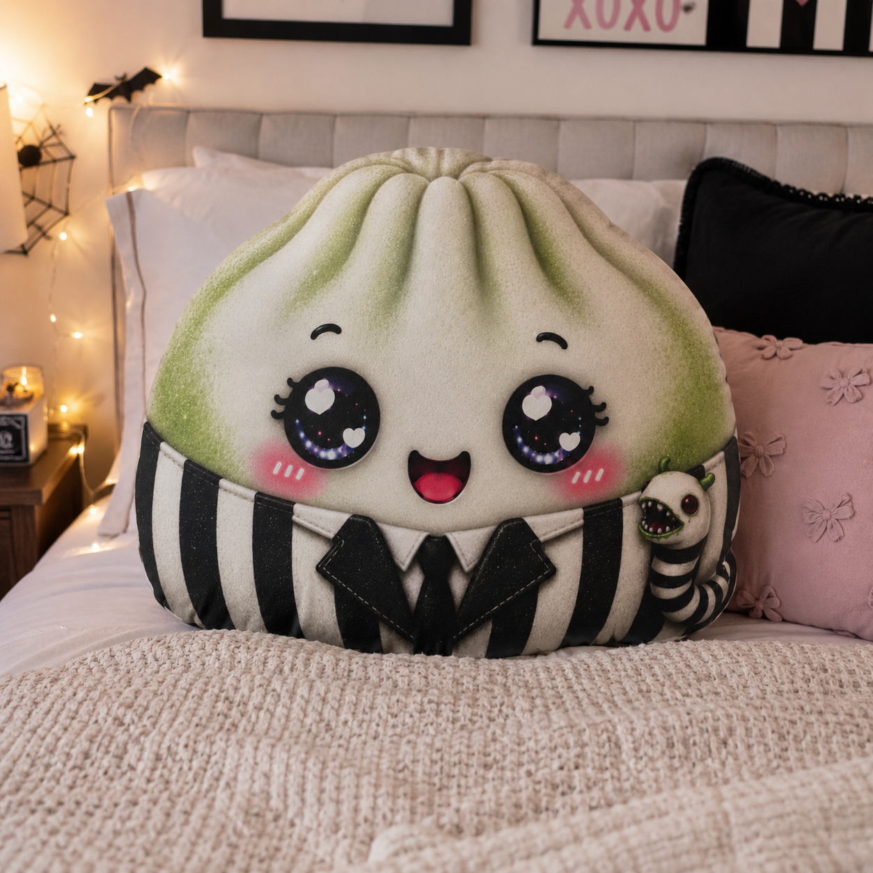 Kawaii Dumpling Plush Pillow — Cute Anime Food Shaped Cushion