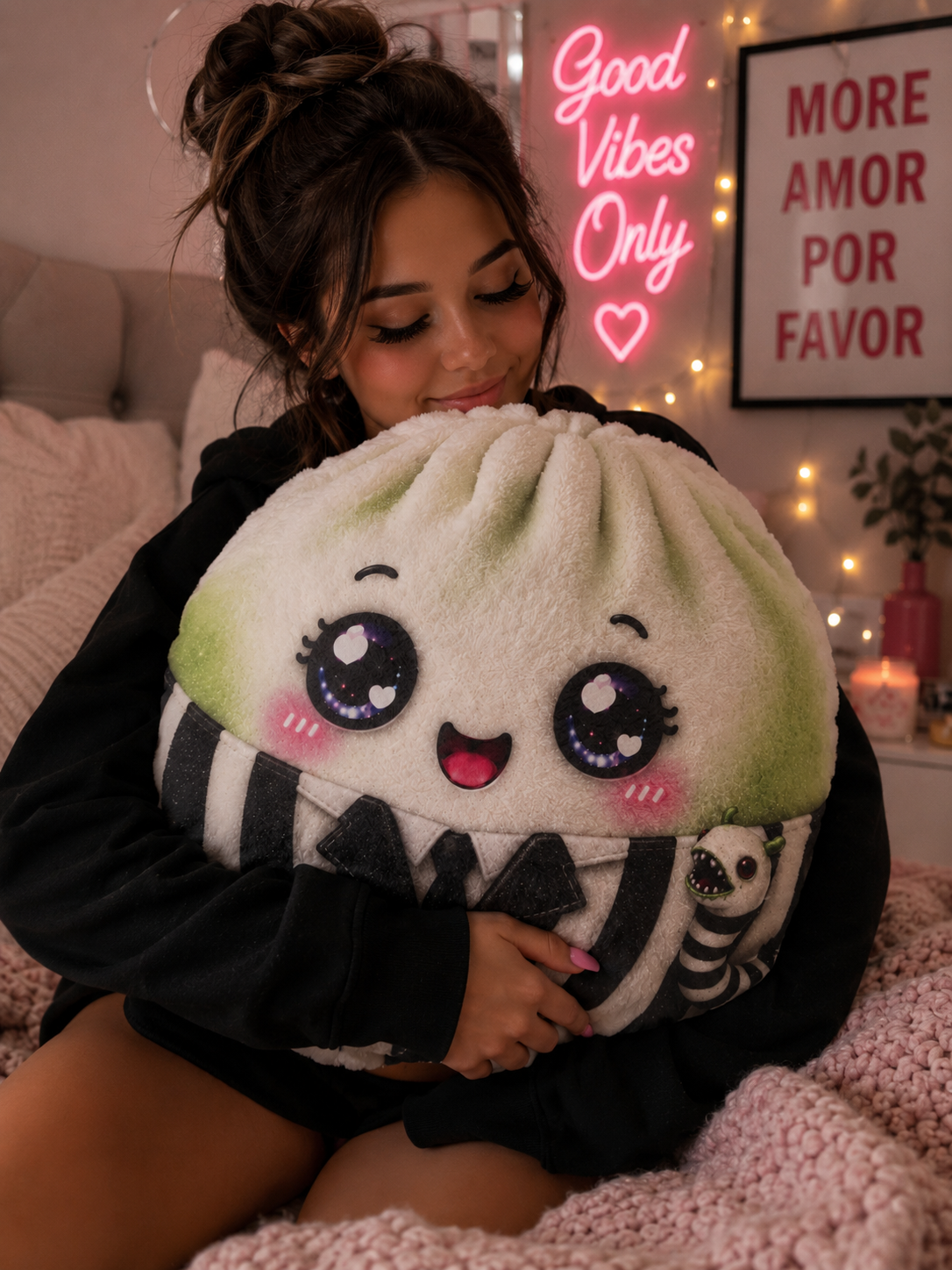 Kawaii Dumpling Plush Pillow — Cute Anime Food Shaped Cushion