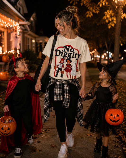 No Diggity Halloween T-Shirt — Retro Trick-or-Treat Graphic Tee