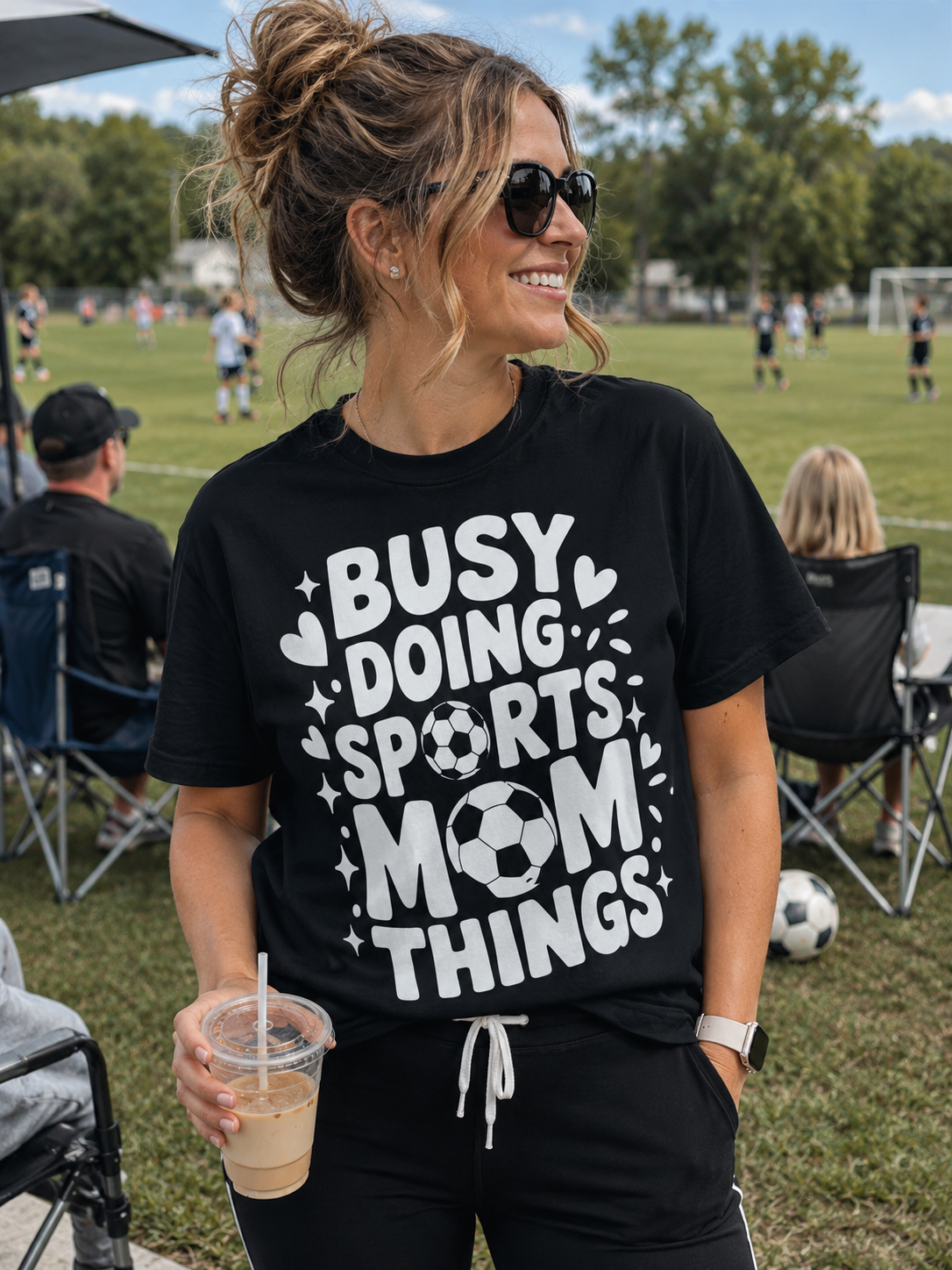 "Busy Doing Sports Mom Things" Graphic Tee