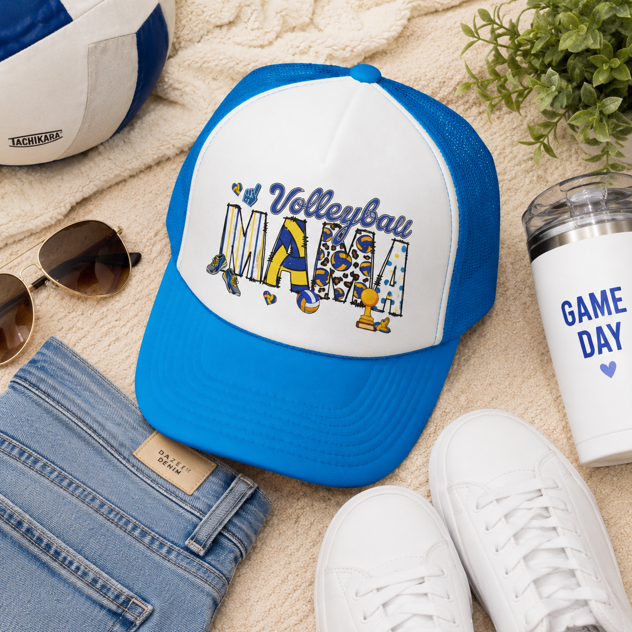 Volleyball Mama Trucker Hat