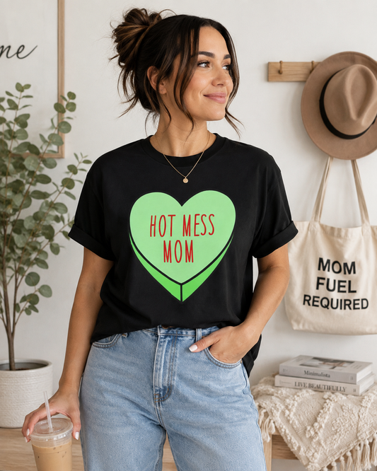 Hot Mess Funny Mom T‑Shirt