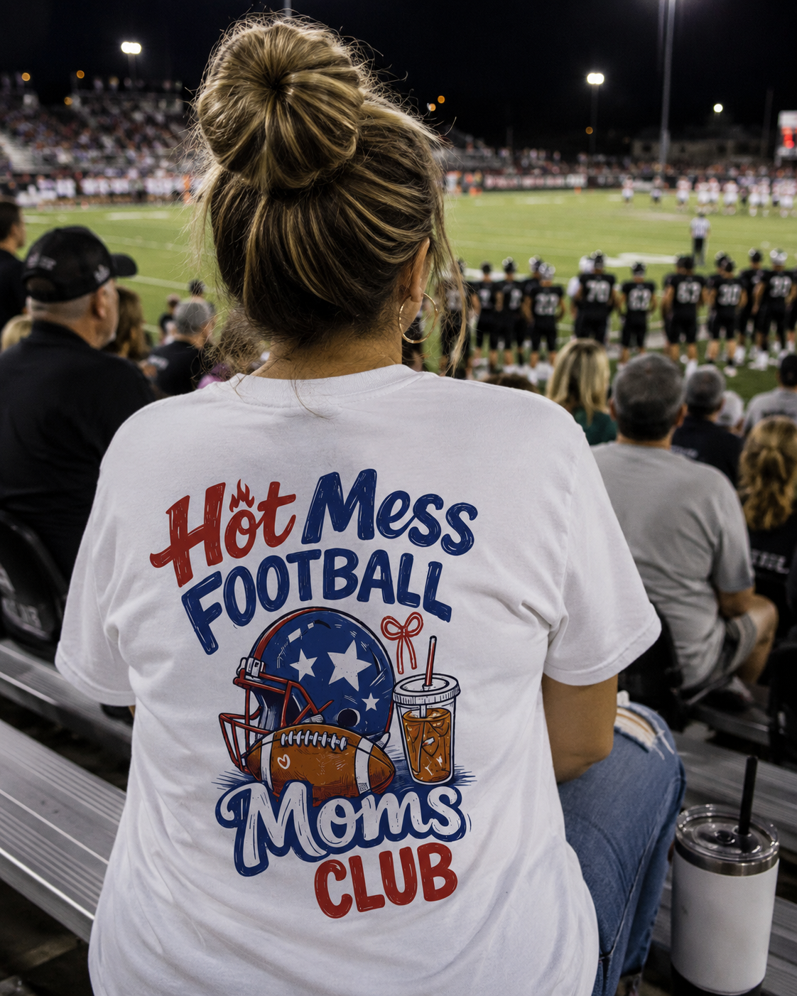Hot Mess Football Moms Club T-Shirt