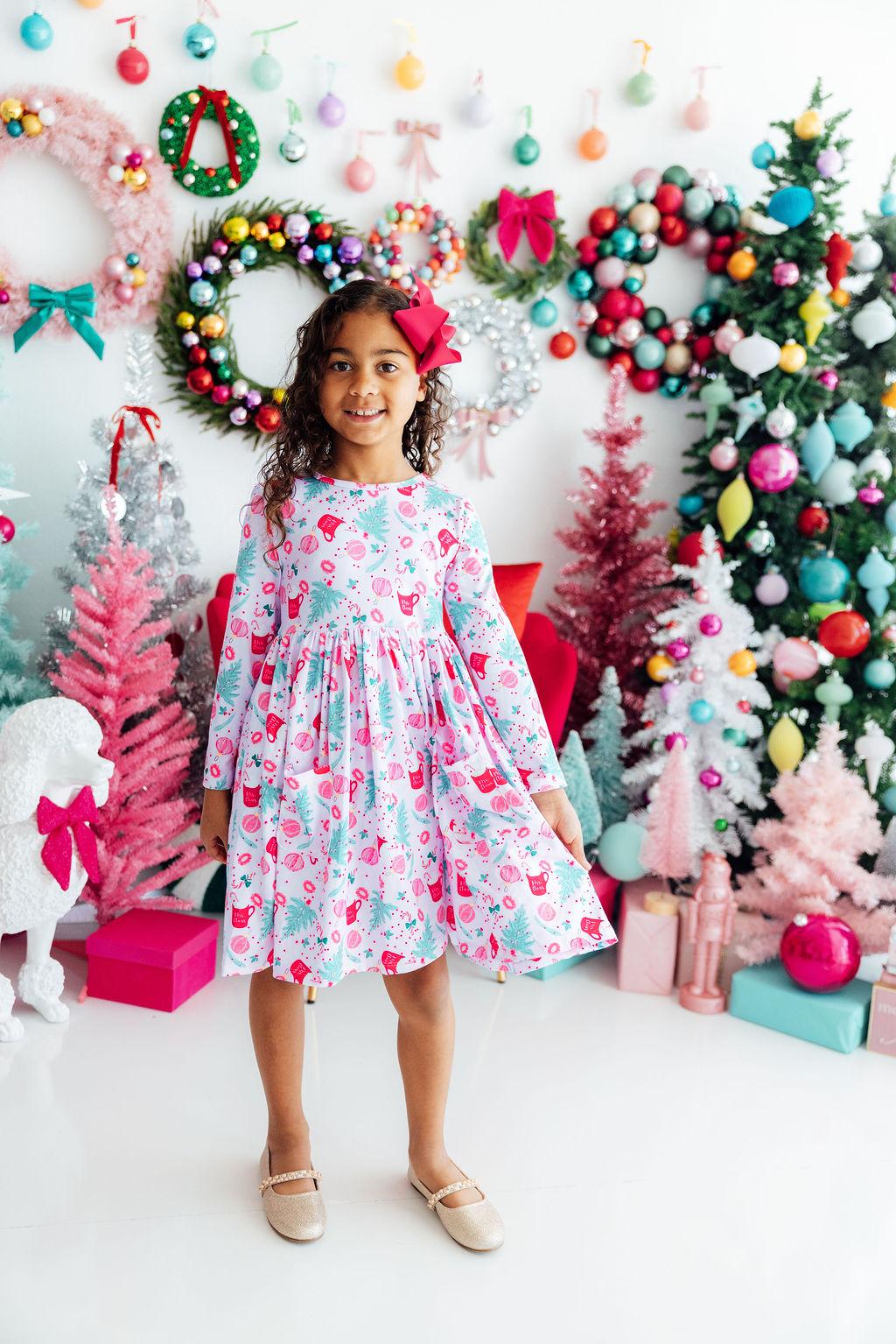 Cocoa Kisses L/S Pocket Twirl Dress