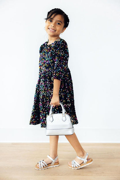 Confetti Velvet Sequin Dress