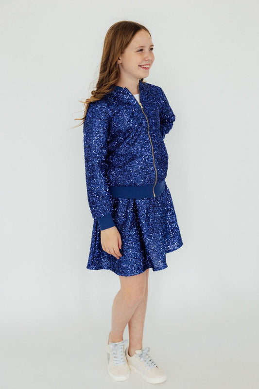Royal Blue Sequin Twirl Skort