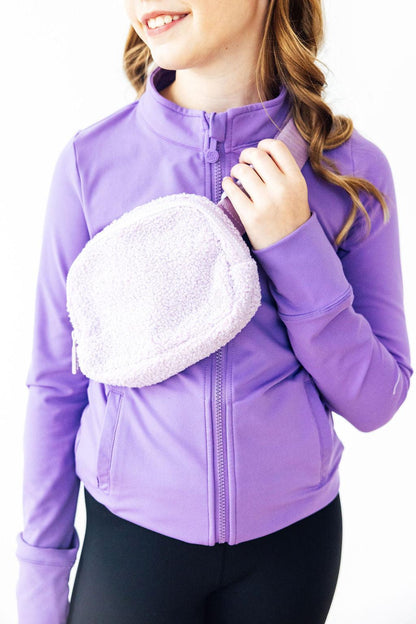 Lavender Fleece Belt Bag