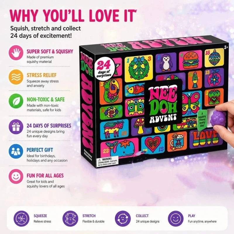 24-Day Squishy Advent Calendar – Fidget & Sensory Surprise Box