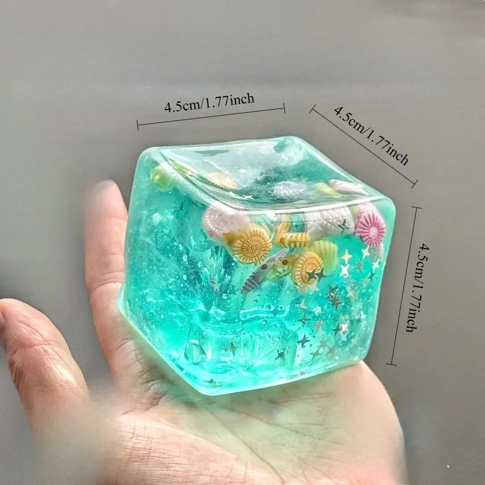 🌊 Taba Ocean Squishy Stress Ball Cube 🧊
