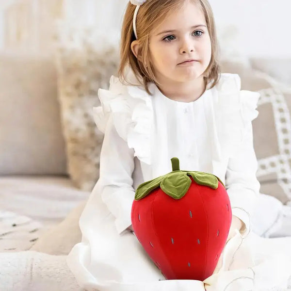 Cozy Strawberry Plush Pillow