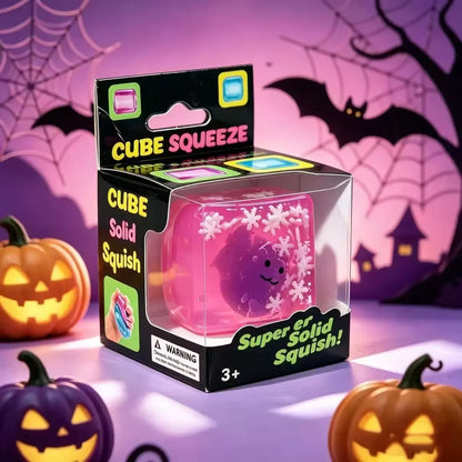🎃✨ Luminous Halloween Spooky Squishy Cube 👻