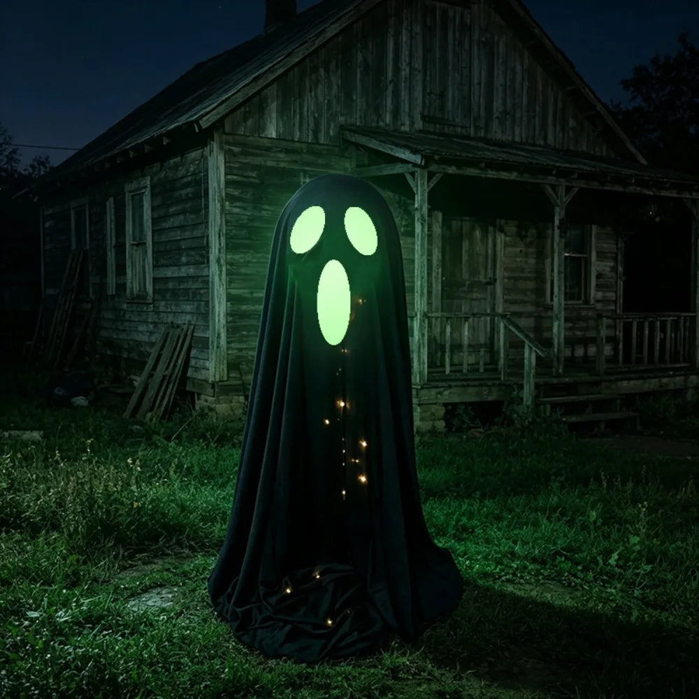 Luminous Halloween Standing Ghost Decor Adjustable Gothic Outdoor Light-up Ghost