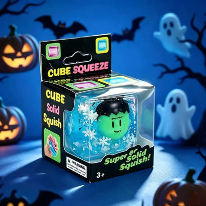 🎃✨ Luminous Halloween Spooky Squishy Cube 👻