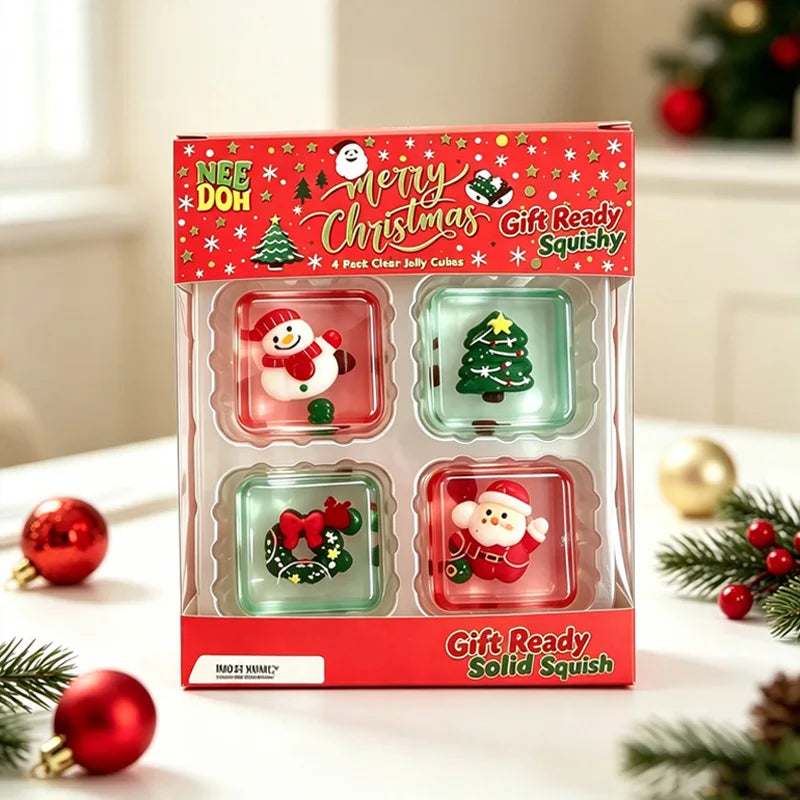 Christmas Mini 4-pack Set Nice Cube Stress Relief Holiday Gifts Set