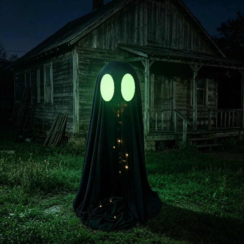 Luminous Halloween Standing Ghost Decor Adjustable Gothic Outdoor Light-up Ghost