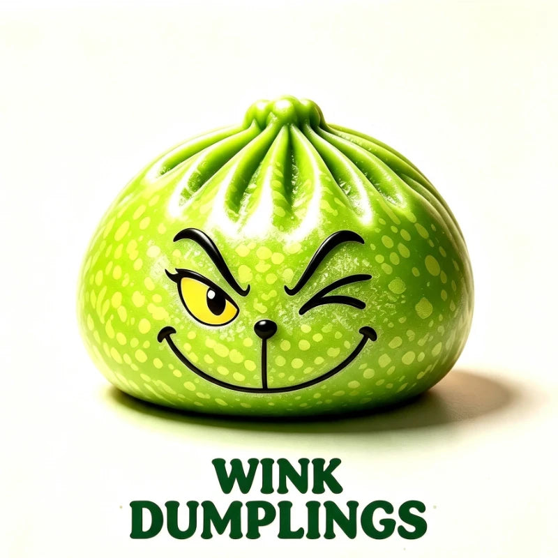 Glitter Green Dumpling With Steamer Squeeze  Buns Relieve Stress for Christmas Party Gift New Year Gift