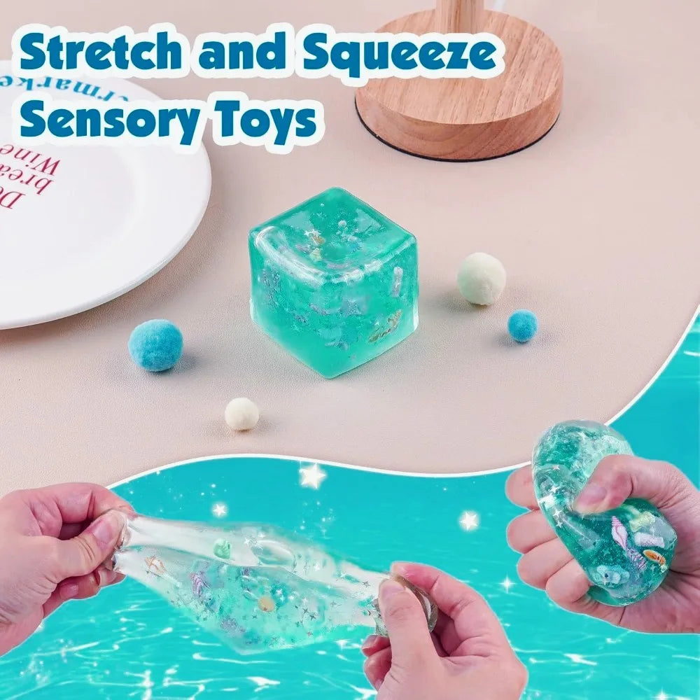 🌊 Taba Ocean Squishy Stress Ball Cube 🧊