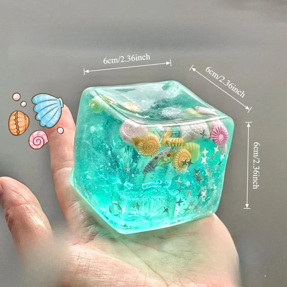 🌊 Taba Ocean Squishy Stress Ball Cube 🧊