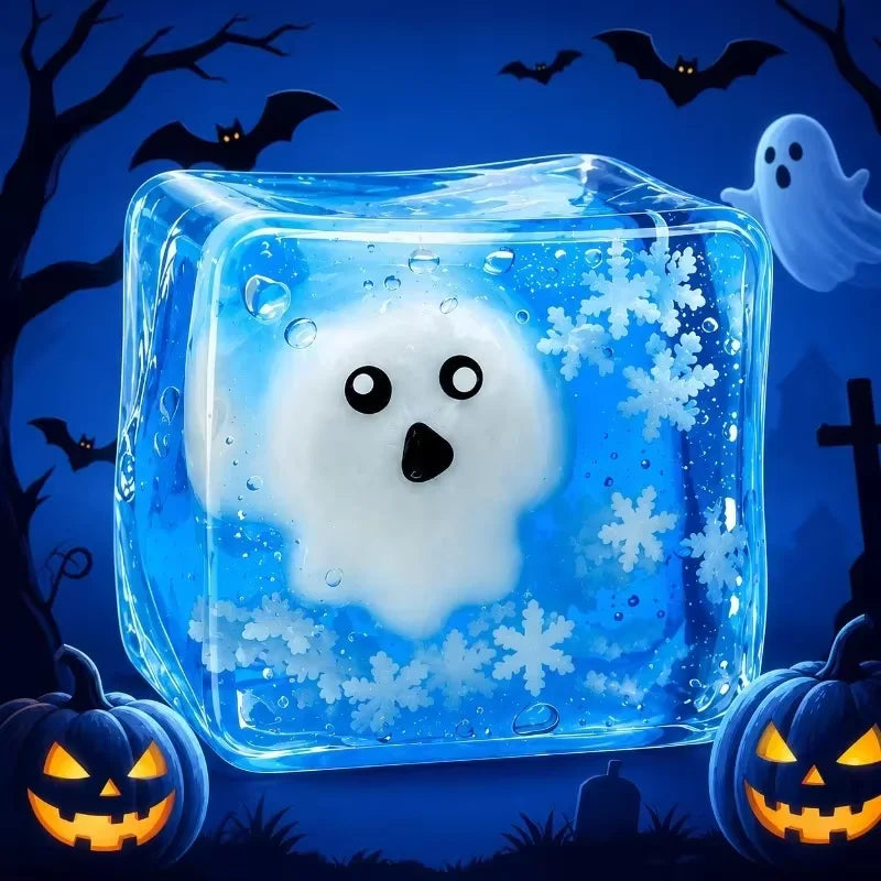 🎃✨ Luminous Halloween Spooky Squishy Cube 👻