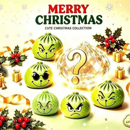 Glitter Green Dumpling With Steamer Squeeze  Buns Relieve Stress for Christmas Party Gift New Year Gift