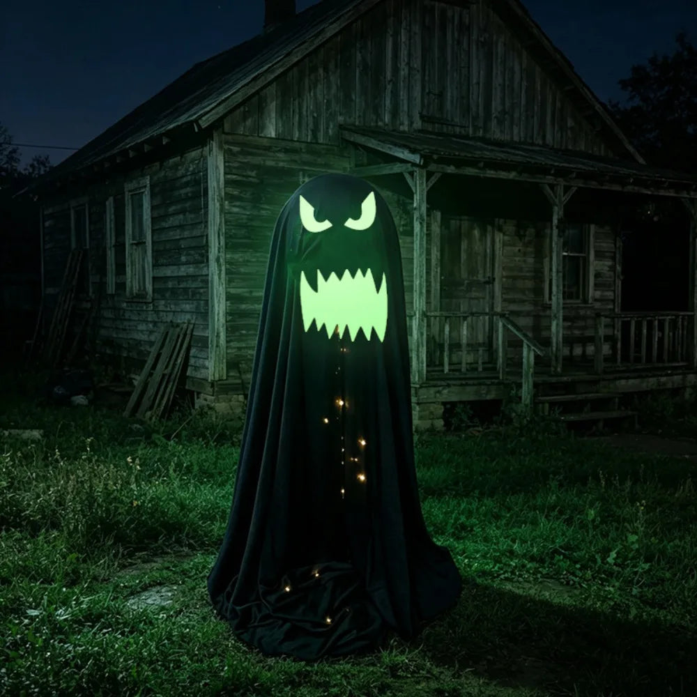 Luminous Halloween Standing Ghost Decor Adjustable Gothic Outdoor Light-up Ghost